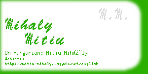 mihaly mitiu business card